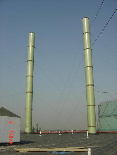 广西新盛南玻璃钢烟囱生产制作 车间除尘圆形排烟管道