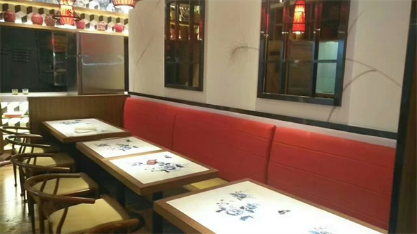 十堰CY15川菜馆餐桌椅,实用的川菜馆卡座沙发