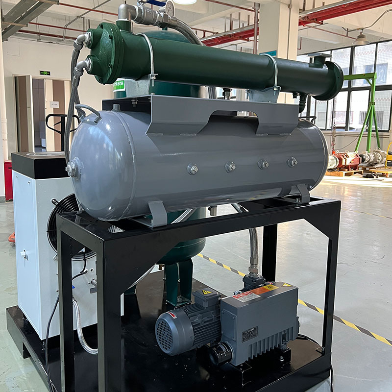 单级旋片真空泵，旋片真空泵应用机组用于化工污水蒸馏回收设备