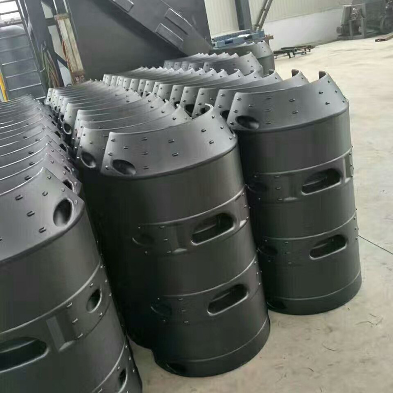 厂家直销电杆防撞桶隔离墩吹塑机 水马 防撞桶塑料 吹塑机大型_通佳新型设备