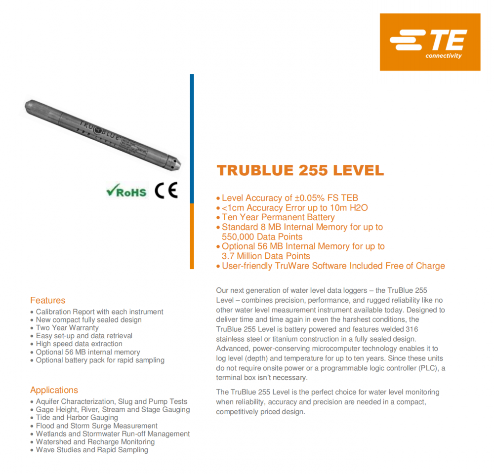 供应美国MEAS TruBlue 255采用完全密封设计的焊接316不锈钢或钛结构