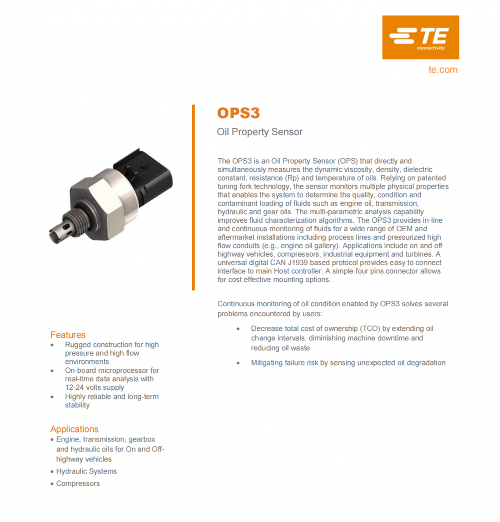 美国MEAS OPS3可直接和同时测量油的动态粘度密度介电常数电阻值