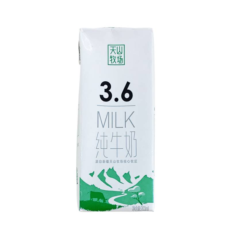 天山牧场小金条3.6g脂肪【12P】场全脂营养纯牛奶整箱装盒装纯奶