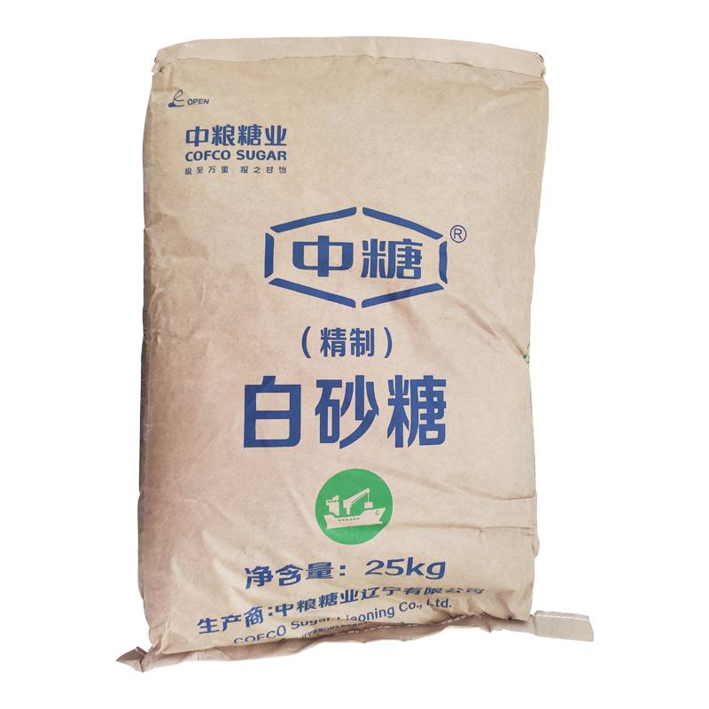 中粮优级白砂糖 50斤袋装 细颗粒砂糖 奶茶甜品烘焙用糖 商用