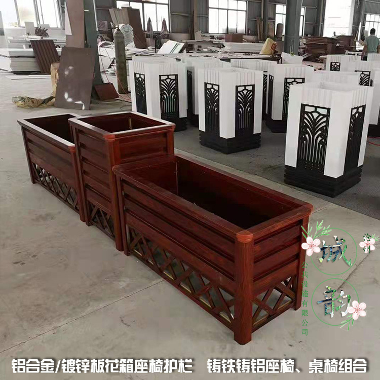 道路花箱组合座椅厂家 黑龙江定制花箱组合 木质花箱生产厂家