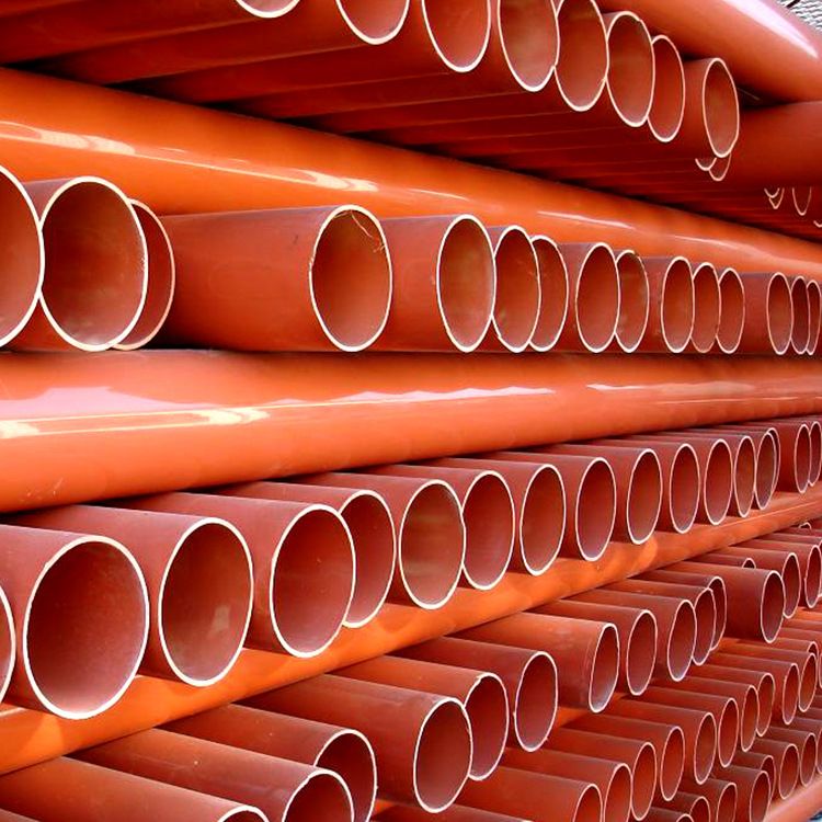 C-PVC电力管110高低压塑料橘红色聚氯乙烯160电力排管