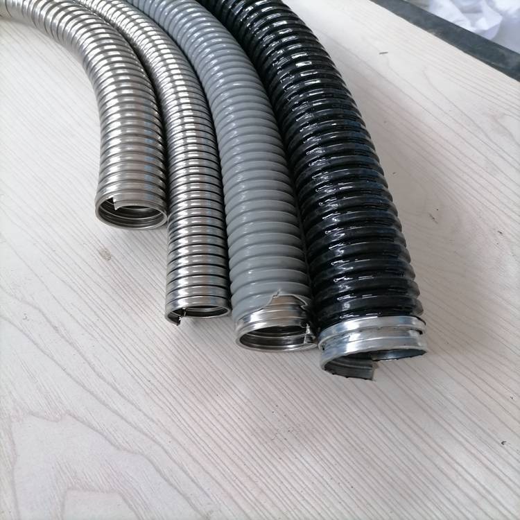 设备线路配套包塑蛇皮管 P3型PVC披覆镀锌金属软管6分口径