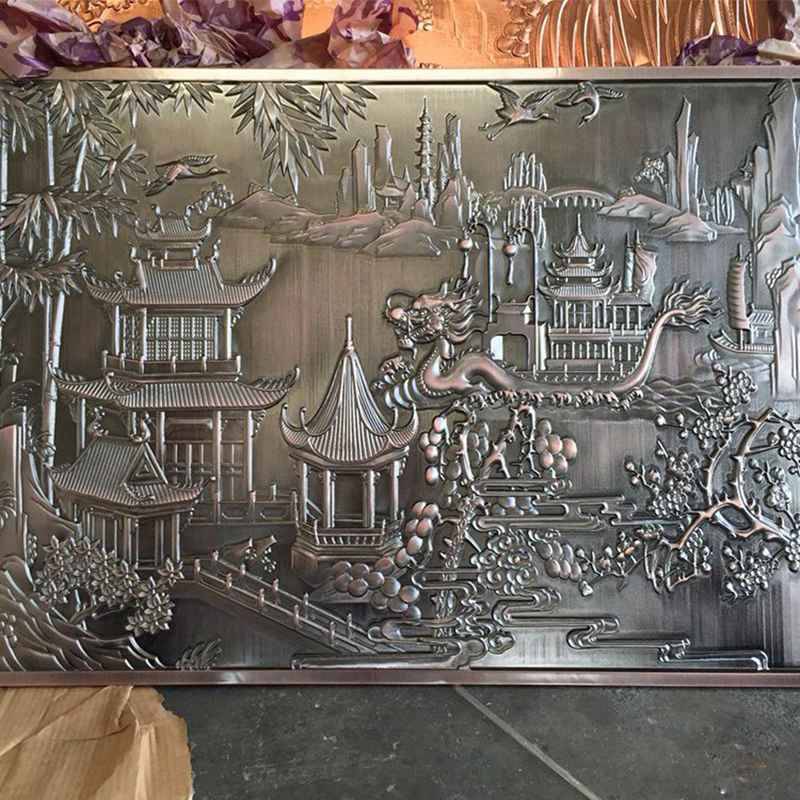 内蒙古铜浮雕壁画供应 惟妙惟肖的客厅铜铝艺摆件