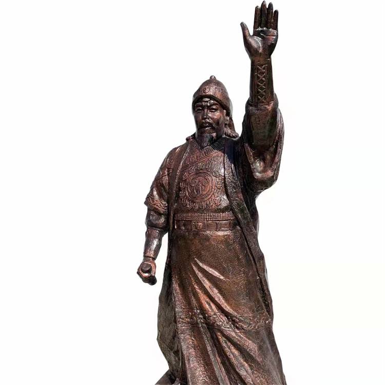 玻璃钢成吉思汗雕塑 铸铜古代蒙古族历史人物铜像景观园林草原摆件