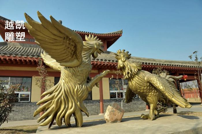 仿铜大公鸡雕塑厂家 公鸡雕塑制作 景观系列