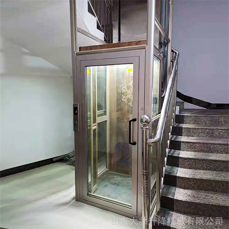 液压式家用无底坑电梯 阁楼别墅用二三层室外观光梯