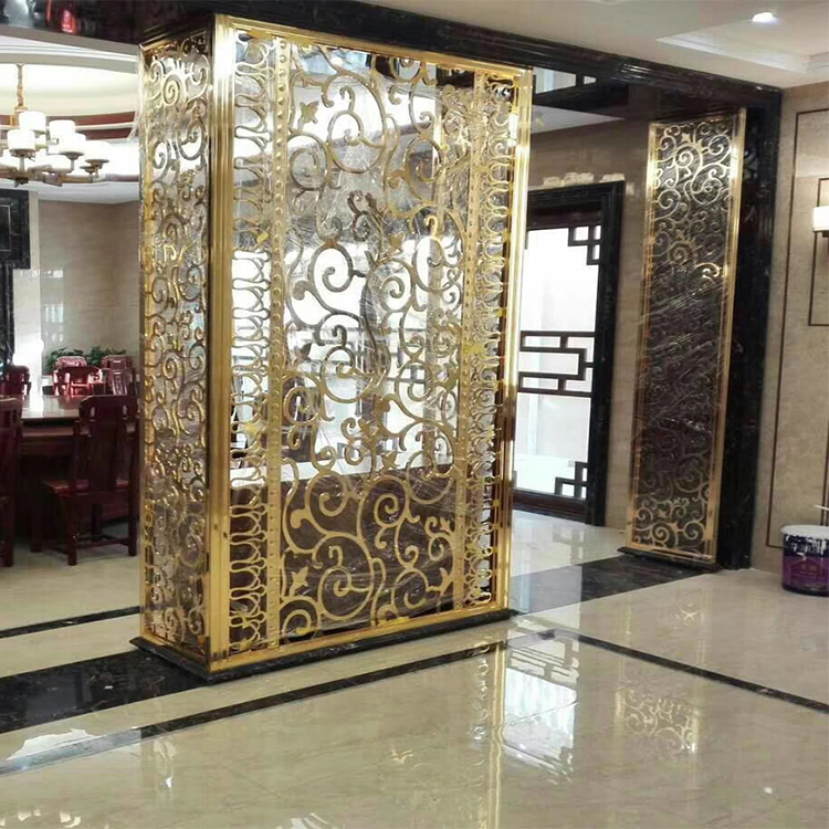杭州藝術銅板雕刻屏風隔斷廠 玄關屏風隔斷客廳