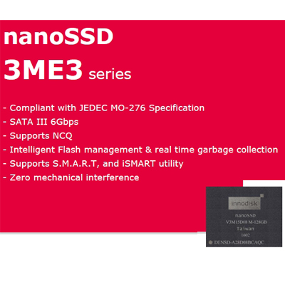 innodisk宜鼎nanoSSD 3ME3 128G DENSD-A28D08BCAQC