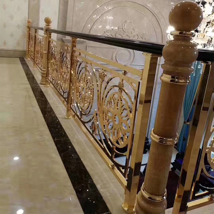 相得益彰 拉萨酒店铝雕花楼梯扶手加工定制