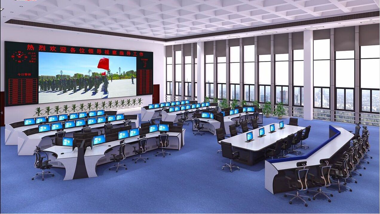 山东定制智慧城市指挥大厅控制台 威海数字化调度中心操作台