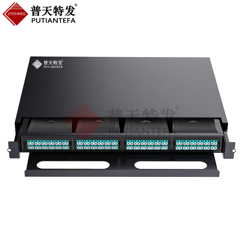 MPO光纤配线箱 高密度1U单模多模配线架 模块化光纤终端盒/预端接型一体式