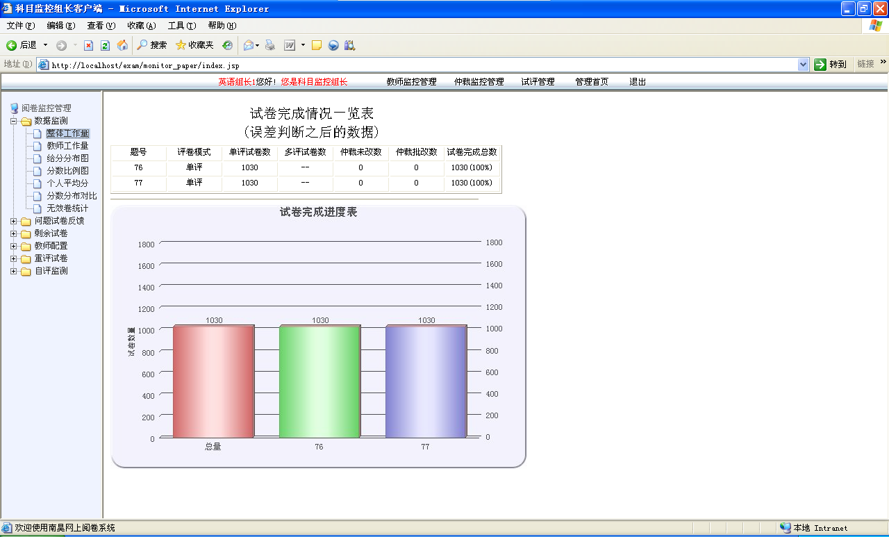 白云鄂博矿区校园阅卷系统 减少评分误差 成绩报表一键导出