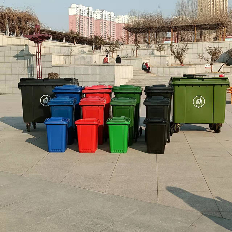 昆明660L垃圾桶 沧州240升塑料垃圾桶 图案可改