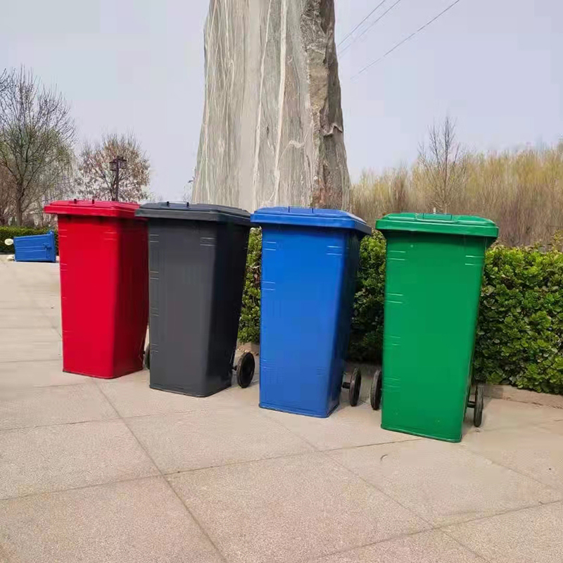 四分类车挂铁垃圾桶批发 宁夏环保垃圾箱 可印标志