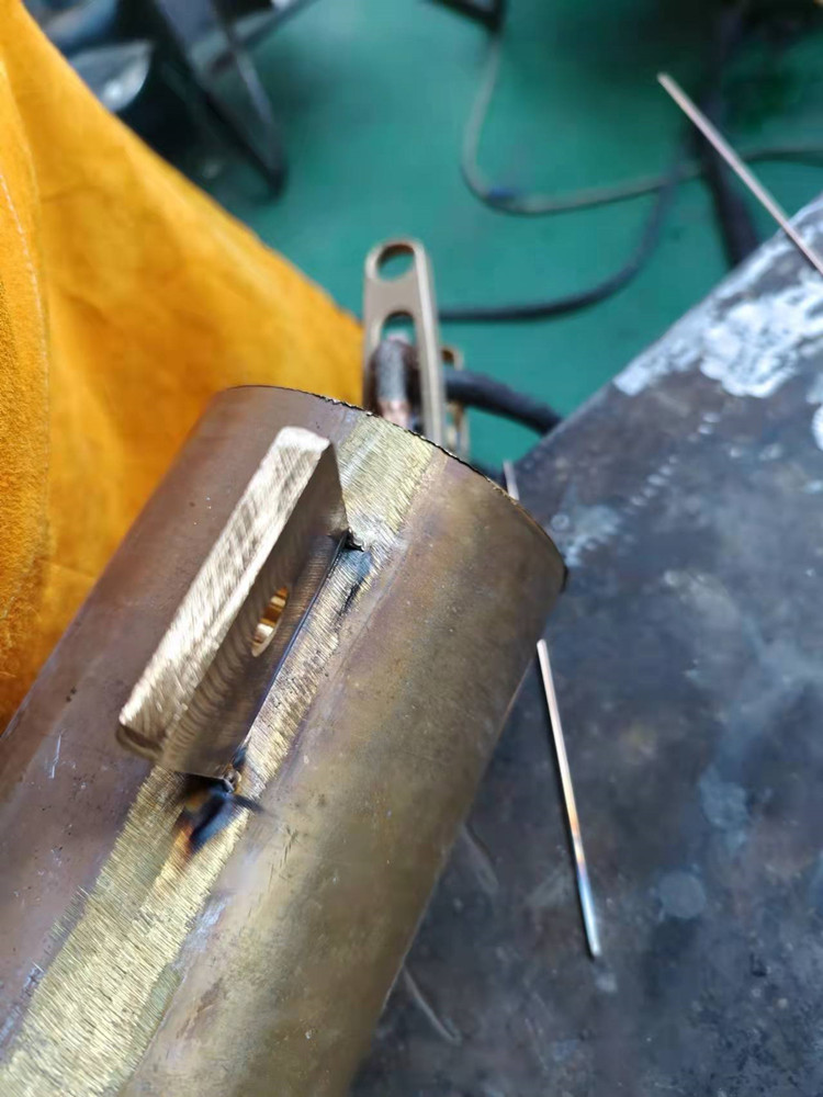 氩弧焊62黄铜工件焊缝强度测试 威欧丁不冒烟黄铜焊丝