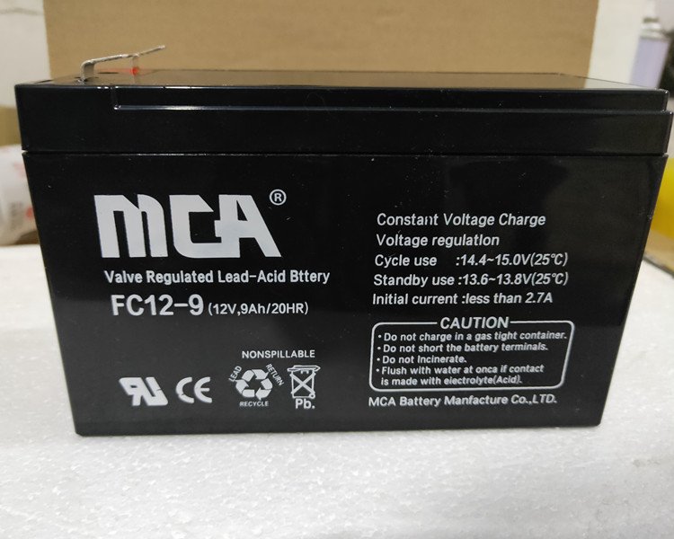 MCA蓄電池FC12-9 12V9AH規格及參數
