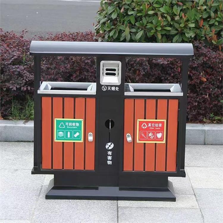 武汉不锈钢果皮箱厂家-武汉金属分类垃圾箱