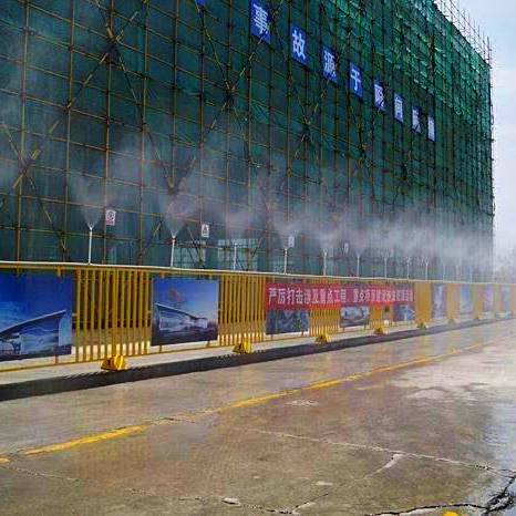 武汉鄂州石料厂料仓喷淋除尘设施搅拌站喷雾降尘设备