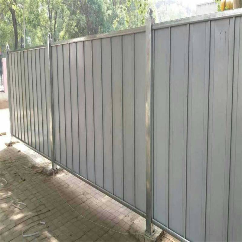 2.0米银灰色彩钢围挡 淮盛建筑护栏网 临时防护网小草绿色