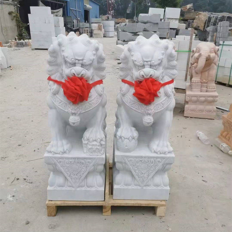 汉白玉狮子 石狮雕刻 制作