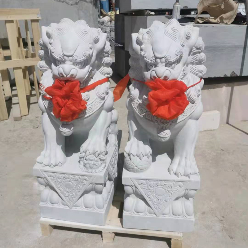 价钱 曲阳石雕狮子 汉白玉狮子雕塑