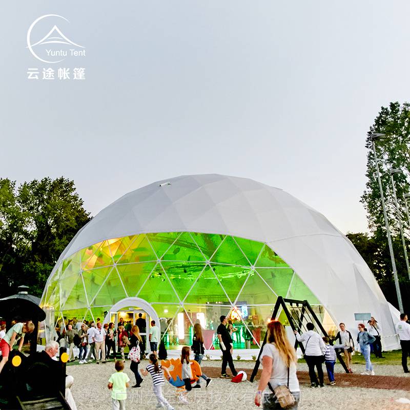 广州25米直径圆形投影帐篷 户外活动半球形穹**篷房