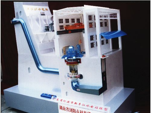 水电站发电机组模型 水轮发电机组模型
