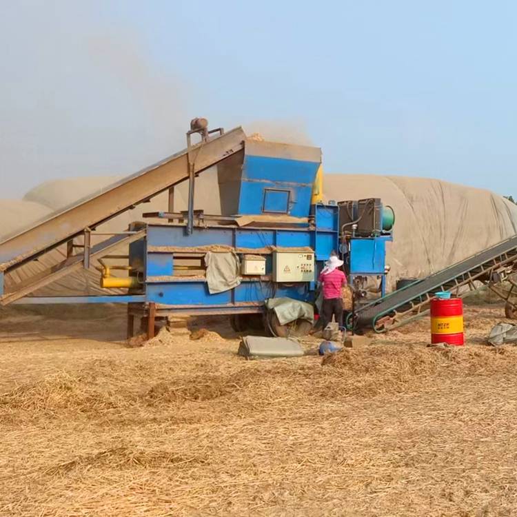 信立达 小麦秸秆黄储打包机 麦草加工设备 圆盘粉碎机除尘