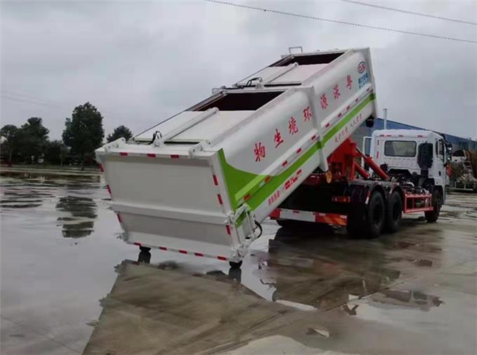 4立方5吨污泥自卸车_方形厢式污泥运输车