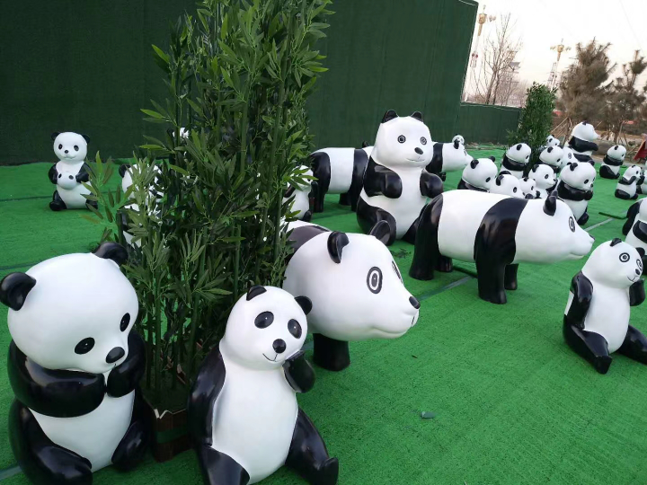 河北玻璃钢卡通熊猫模型出租出售