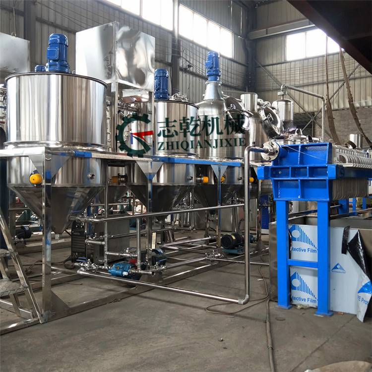 油莎豆榨油设备 油脂精炼设备 精炼设备厂房要求