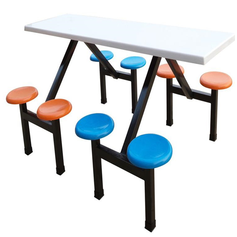 信陽餐桌椅廠家 4人位不銹鋼餐桌椅 結實耐用