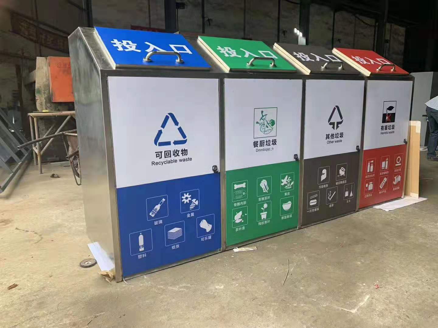 河南郑州不锈钢垃圾桶生产厂家