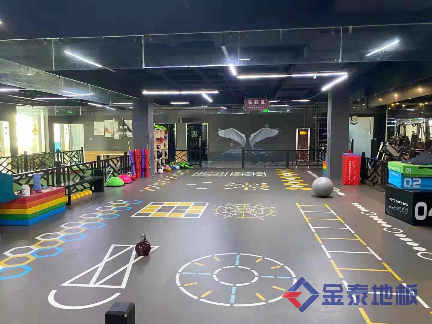 供应枣庄健身房360私教地板