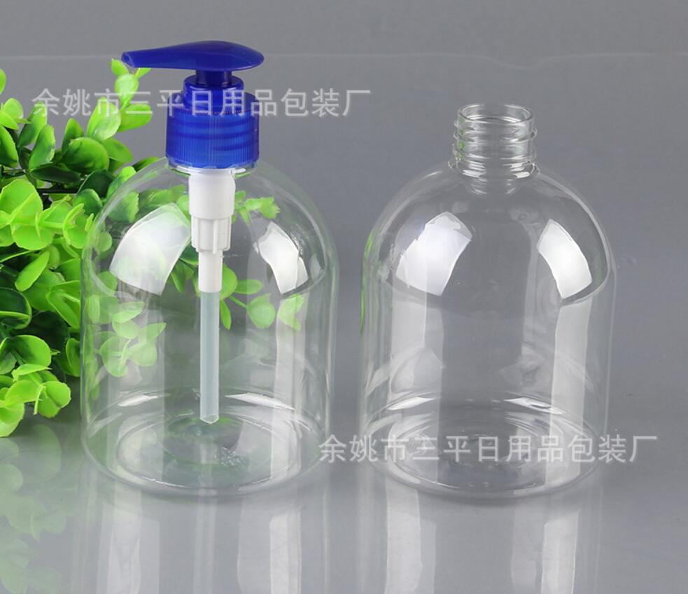 厂家供应 500ml洗手液瓶子 日用品塑料瓶子定制 透明pet塑料瓶