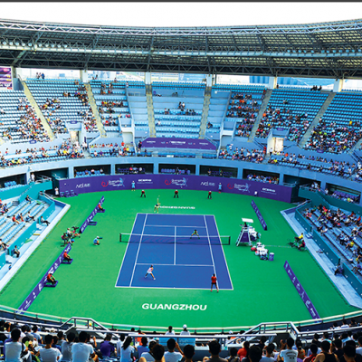 广东户外弹性丙烯酸网球场建设方案 室外网球场地坪