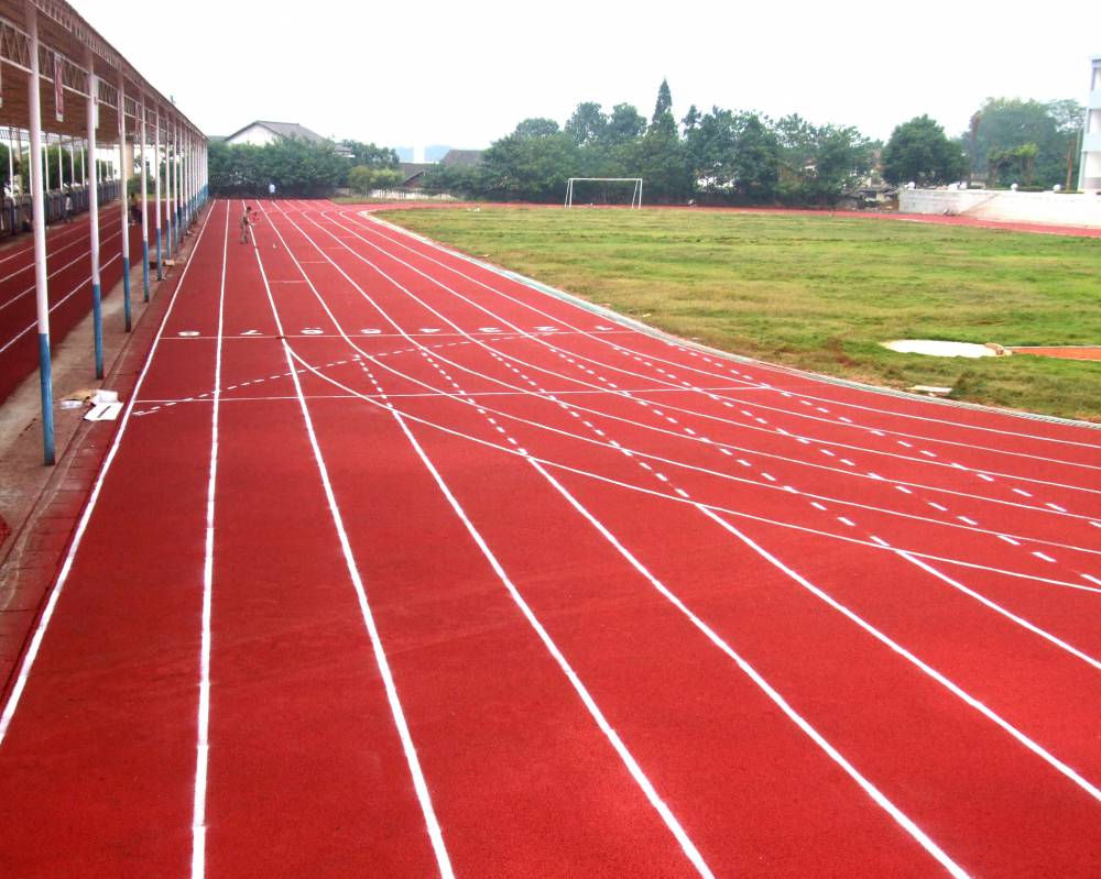 500米体育场跑道划线、标号 塑胶跑道翻新施工