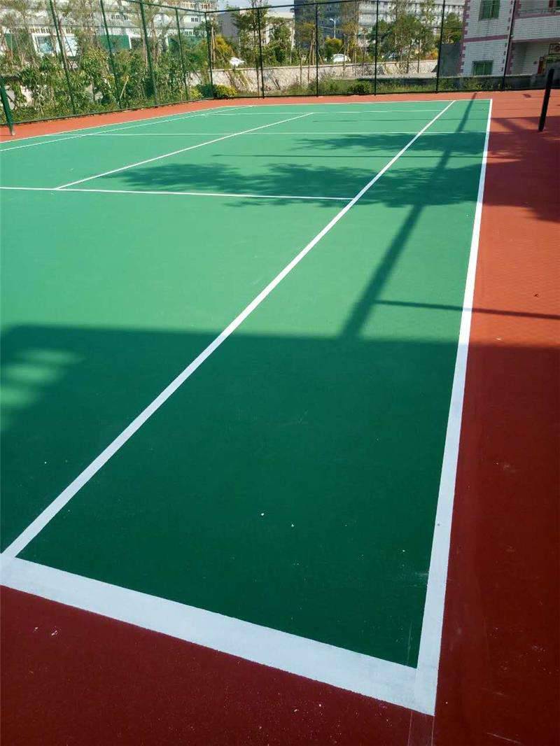 硅PU 网球场地面施工 深圳网球场建设