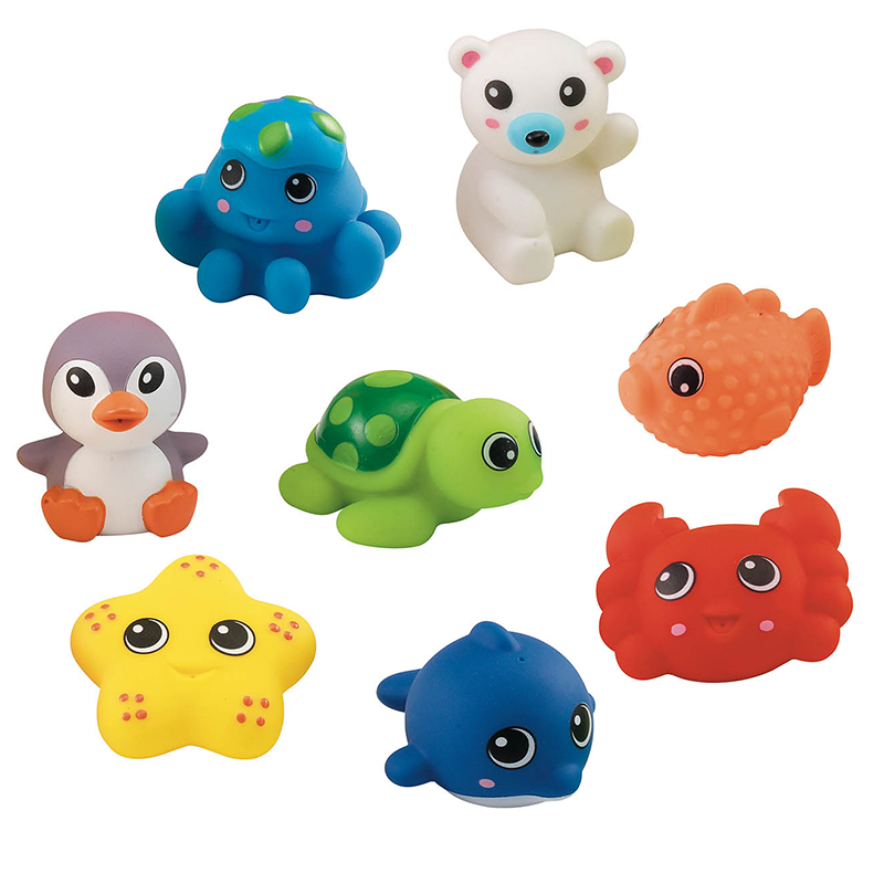 婴儿戏水鸭子搪胶洗澡玩具批发动物小黄鸭漂浮儿童塑料玩具配件