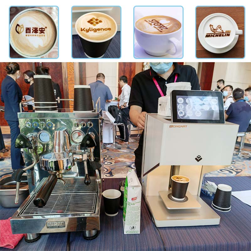 2021进博会咖啡机出租咖啡定制3D打印logo拉花机租赁