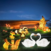 联球led动物造型灯松鼠灯兔子灯熊猫灯蘑菇钉瓢虫灯公园雕塑景观灯