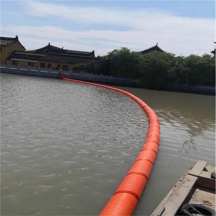 内江河道修复拦污浮索方案 桶内填充发泡浮式拦污排