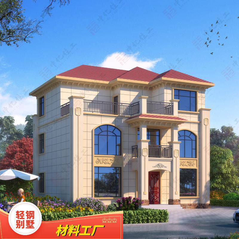 guangdong新农村钢结构集成房屋 新型防潮轻钢别墅