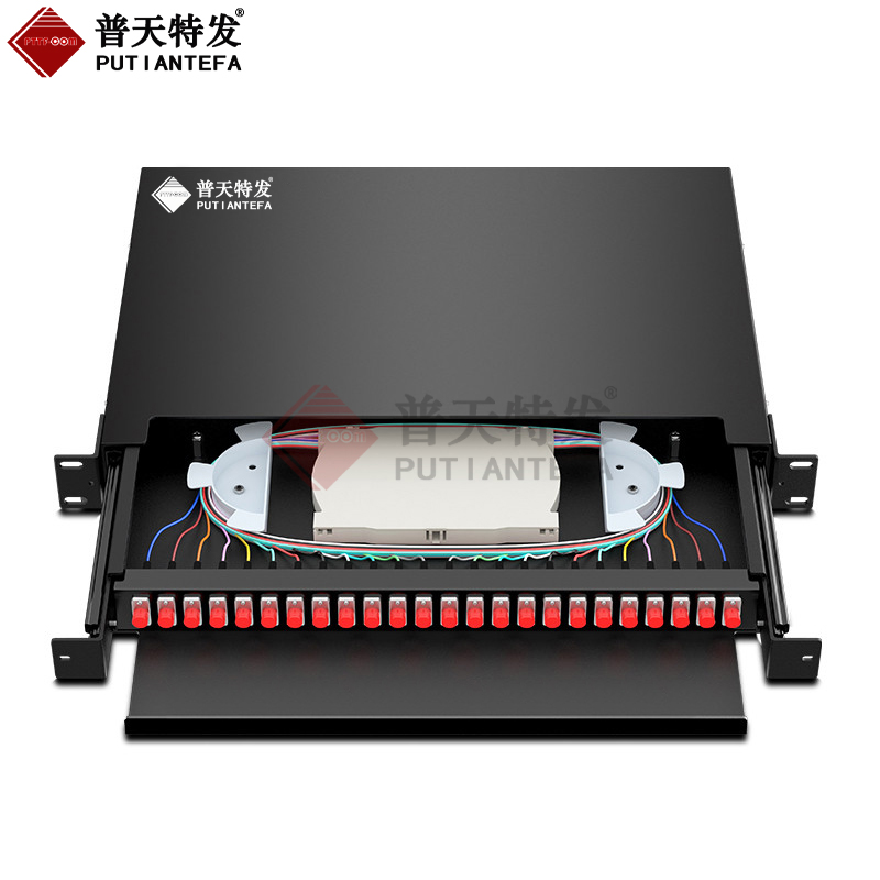 抽拉式24口光纤终端盒LC单模多模OM3