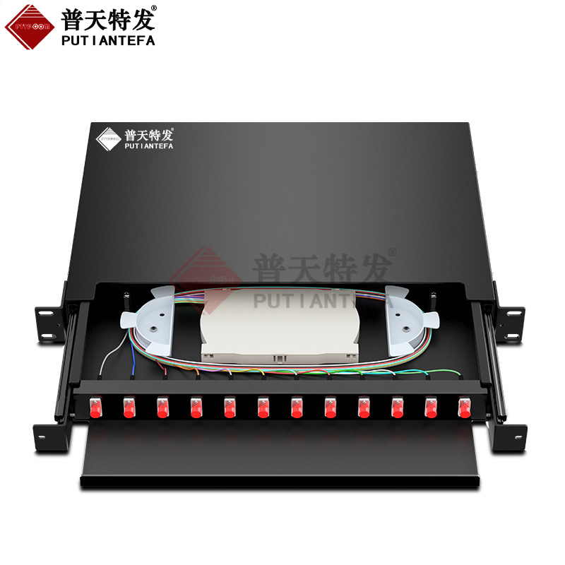 抽拉式12口光纤终端盒ST单模多模OM3